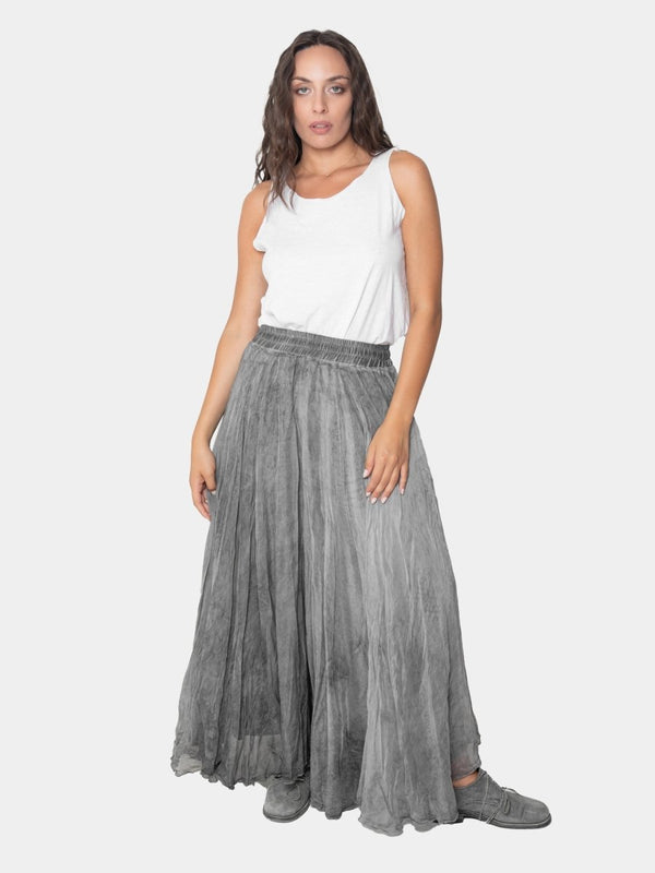 Baci Raw Edge Circle Skirt Gold