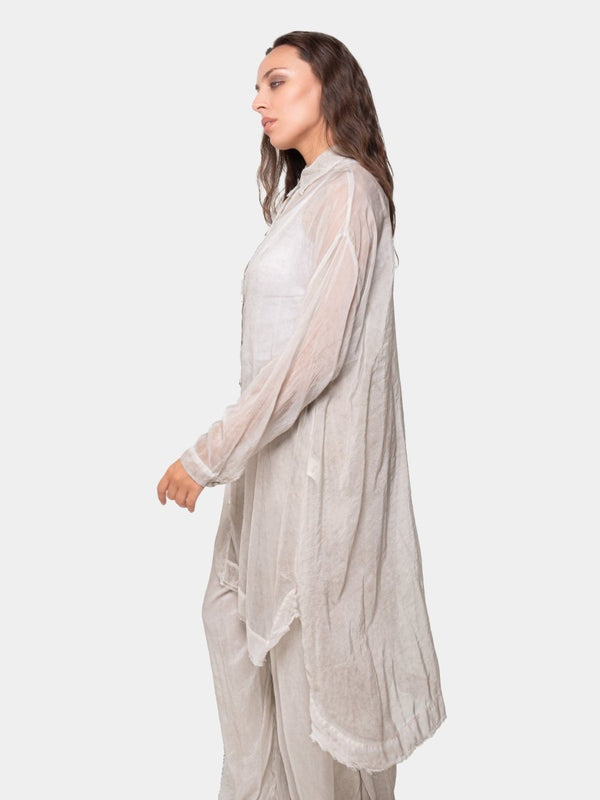 Baci Raw Edge Shirtdress Gold