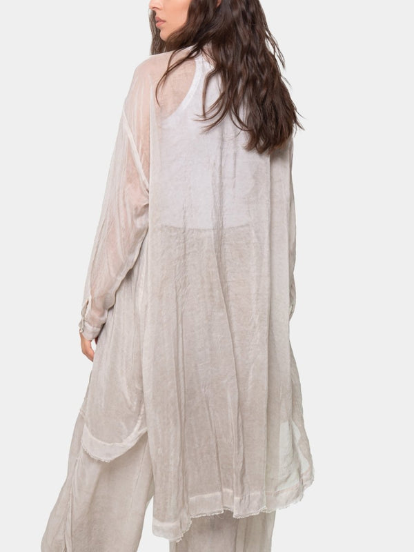 Baci Raw Edge Shirtdress Gold