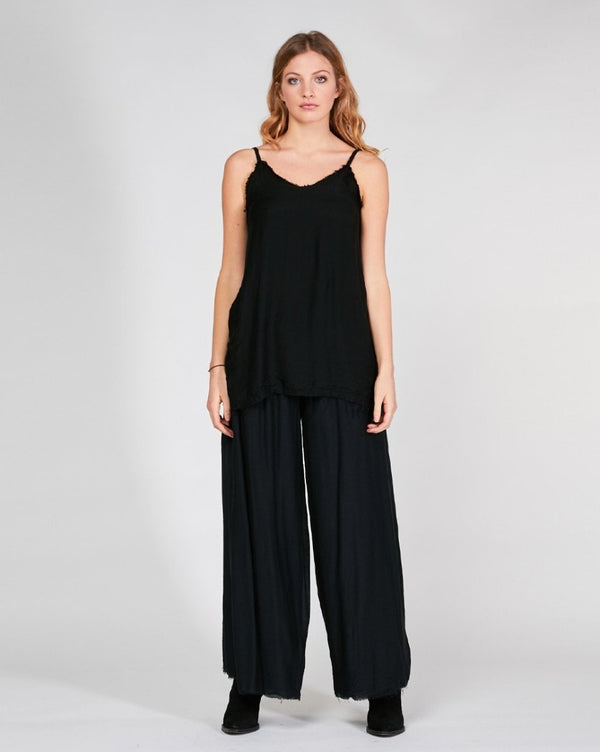 Baci Raw Fray Camisole Beige