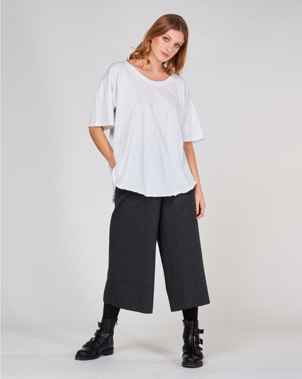 Baci Raw Stitched T-Shirt Beige