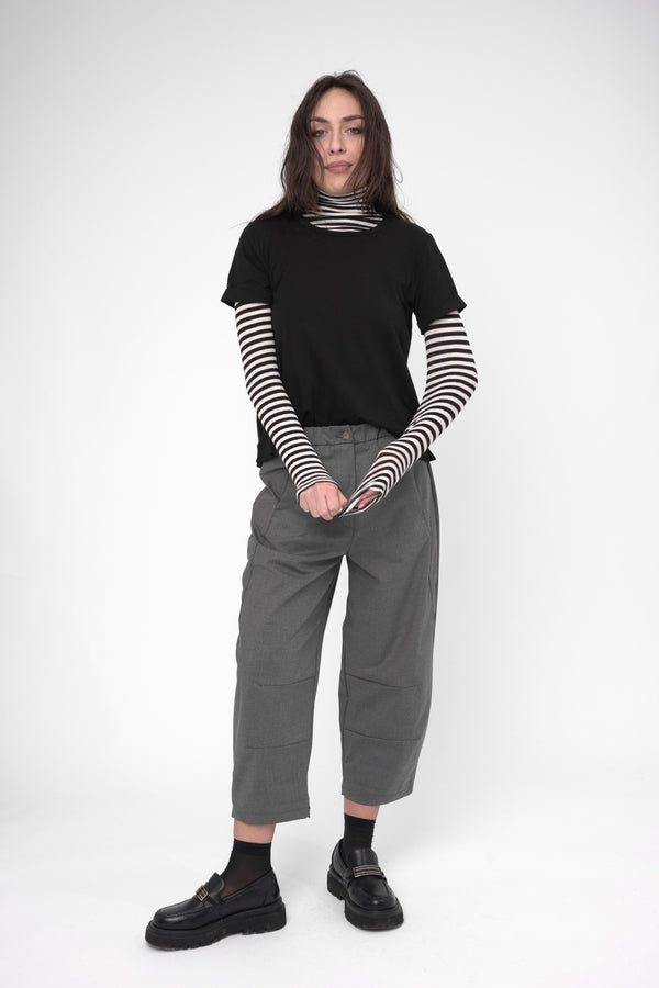 Baci Round Neck Cotton T-Shirt Black