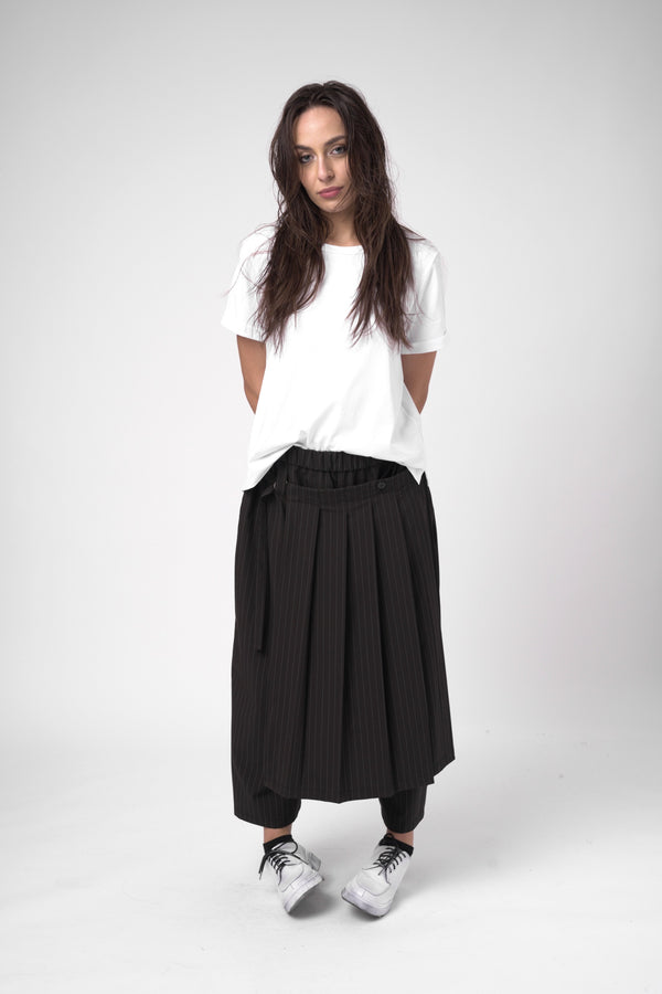 baci Round Neck Cotton T-Shirt Black