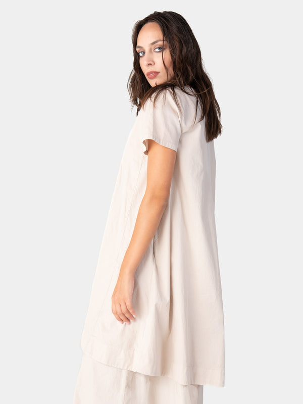 Baci Round Neck Organic Cotton Day Dress Mare