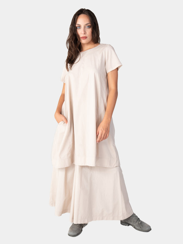 baci Round Neck Organic Cotton Day Dress Mare