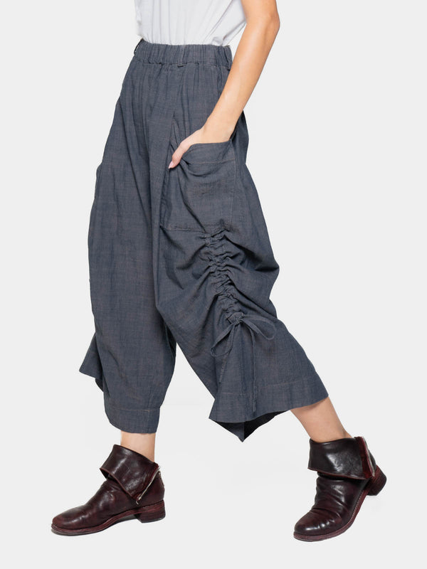 Baci Ruched Leg Cargo Pants Cappuccino