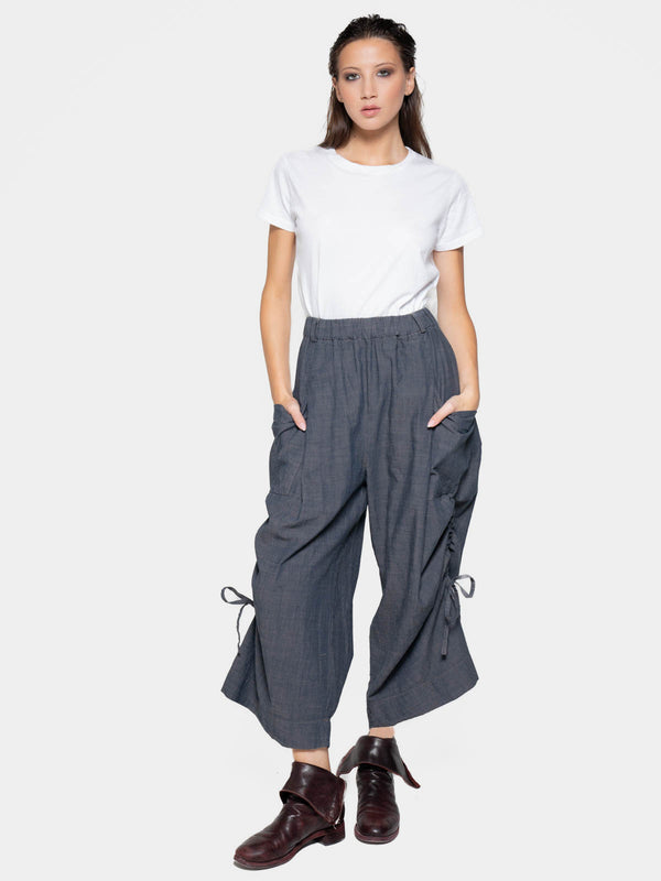 Baci Ruched Leg Cargo Pants Cappuccino