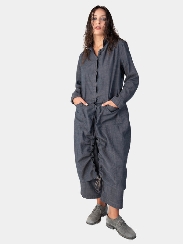 baci Ruched Open Front Cardigan Cappuccino