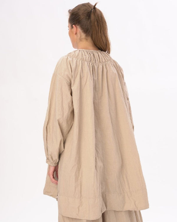 Baci Ruffled Neck Organic Cotton Tunic Black