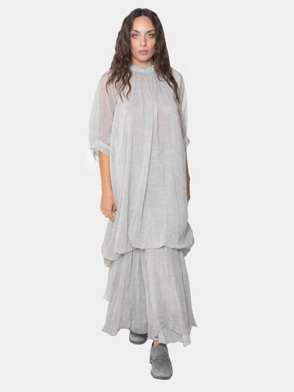 Baci Scarf Neck Balloon Tunic Gold