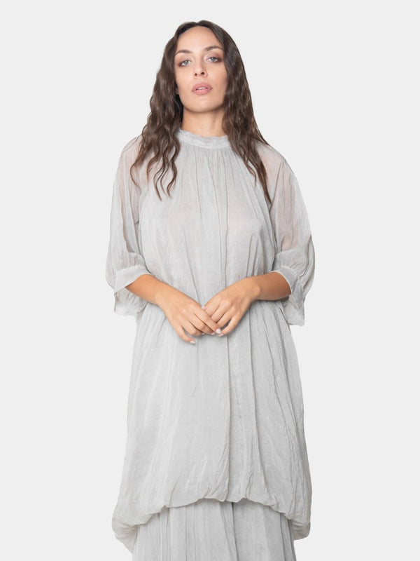 baci Scarf Neck Balloon Tunic Gold