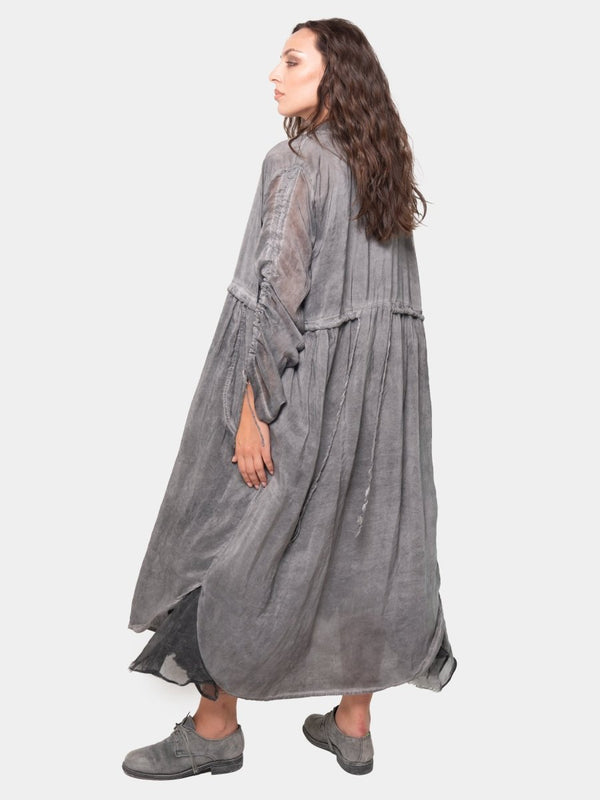 baci Sheer Drawstring Overdress Onyx