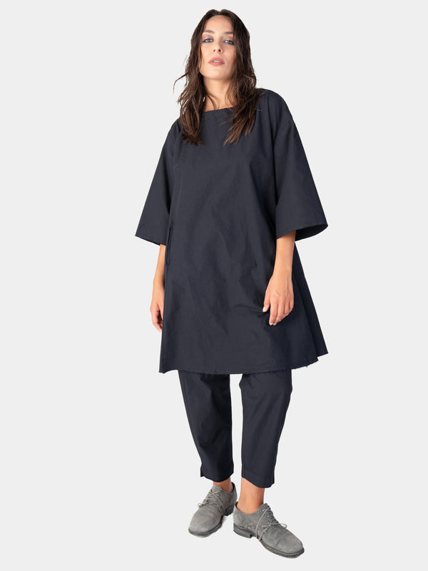 Baci Short Sleeve Mini Cotton Swing Dress Mare