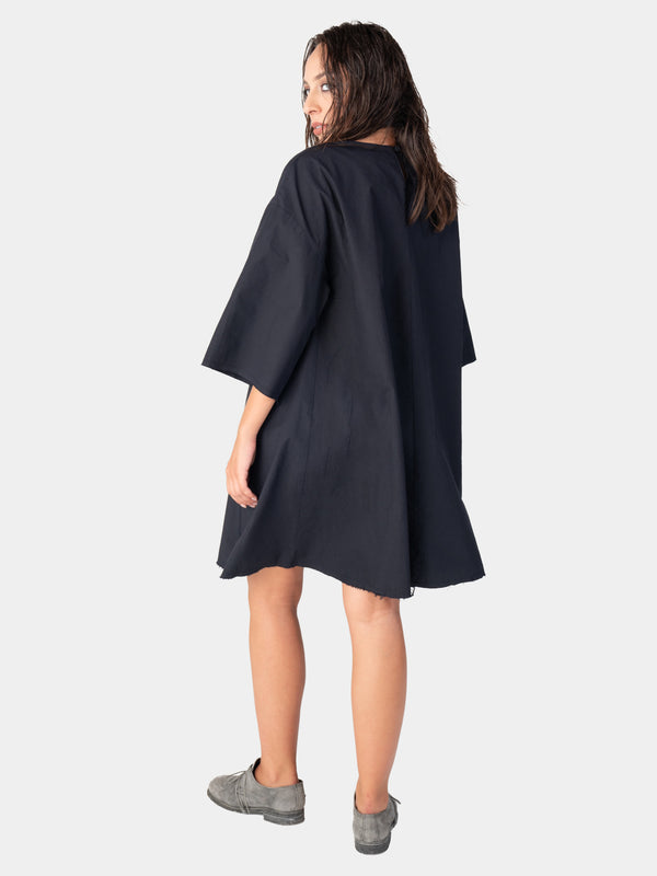 Baci Short Sleeve Mini Cotton Swing Dress Mare