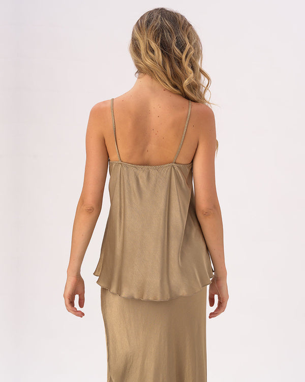 Baci Silky V-Neck Camisole Black