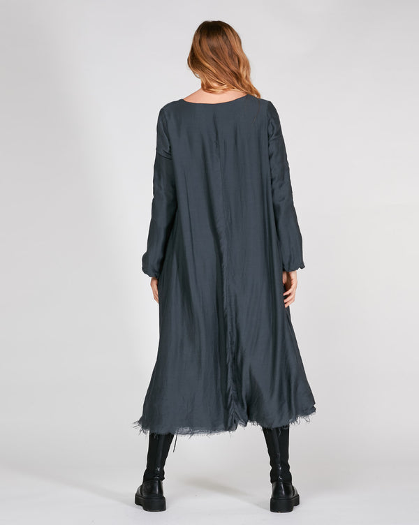 Baci Silky V-Neck Maxi Dress Beige