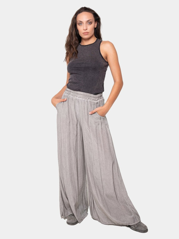 Baci Silky Wide-Leg Palazzo Pant Gold