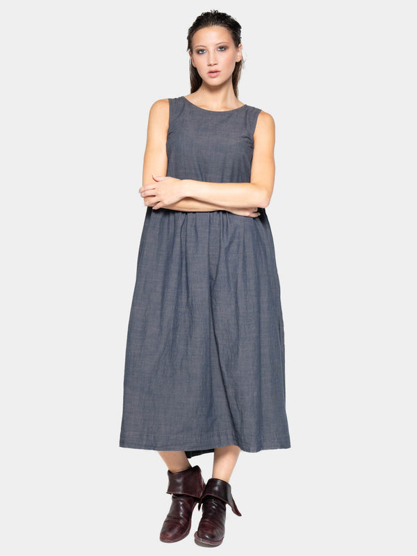 Baci Sleeveless Midi A-Line Dress Cappuccino