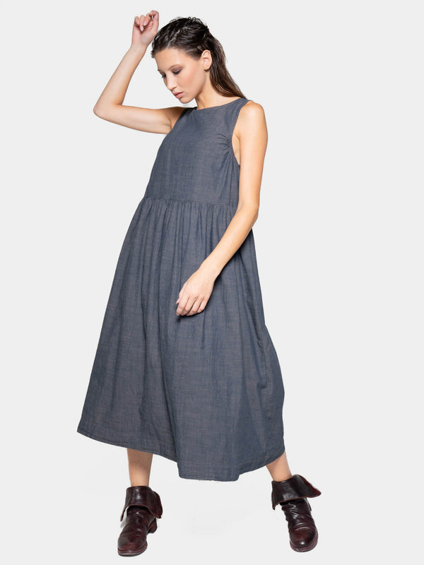 Baci Sleeveless Midi A-Line Dress Cappuccino