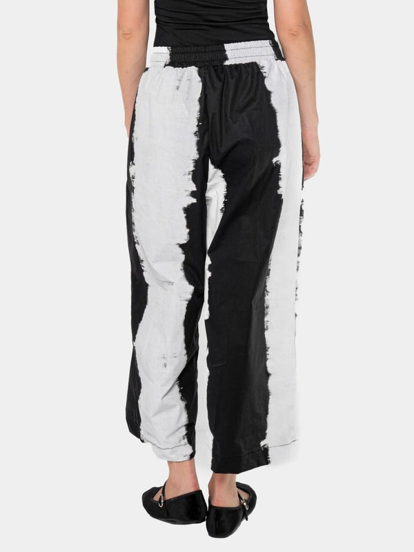 Baci Soda Print Wide-Leg Trousers Big Stripe