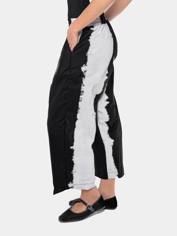 Baci Soda Print Wide-Leg Trousers Big Stripe