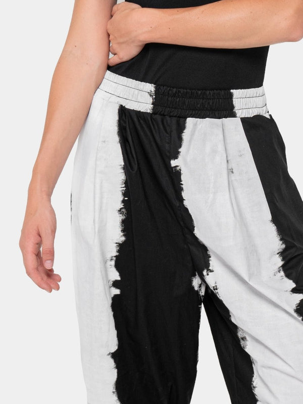 Baci Soda Print Wide-Leg Trousers Big Stripe