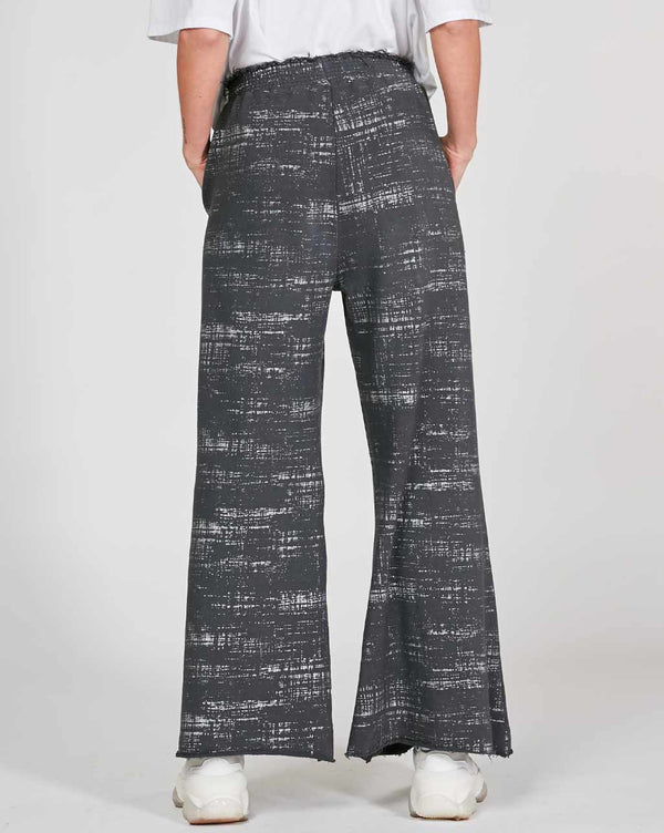 Baci Static Shirring Elastic Sweatpant Black