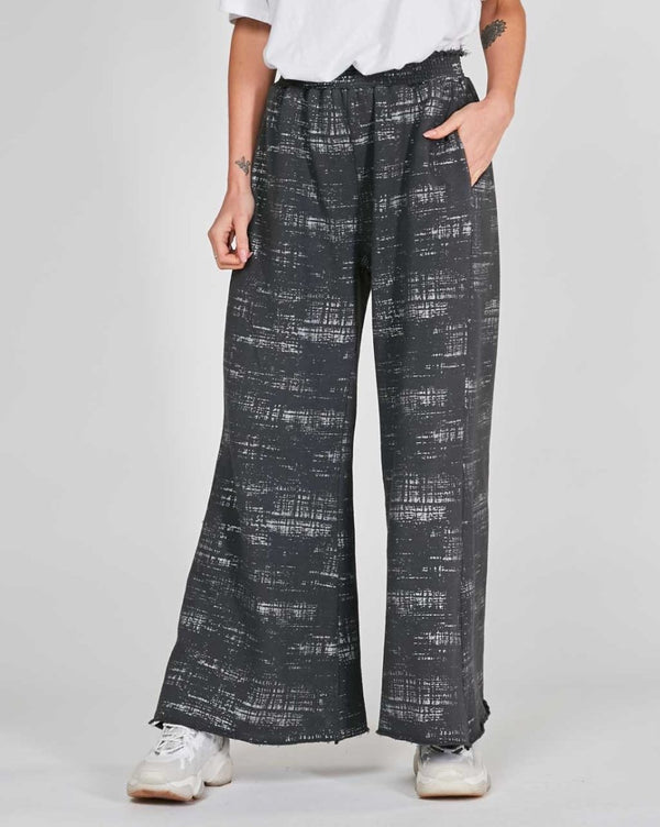 baci Static Shirring Elastic Sweatpant Black