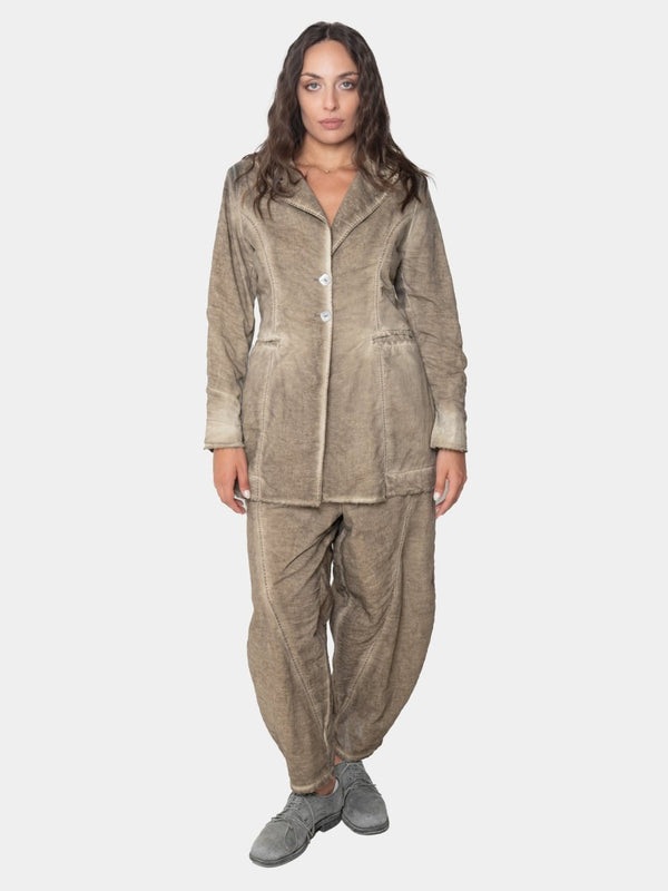 Baci Stonewash Shell Button Jacket Ice