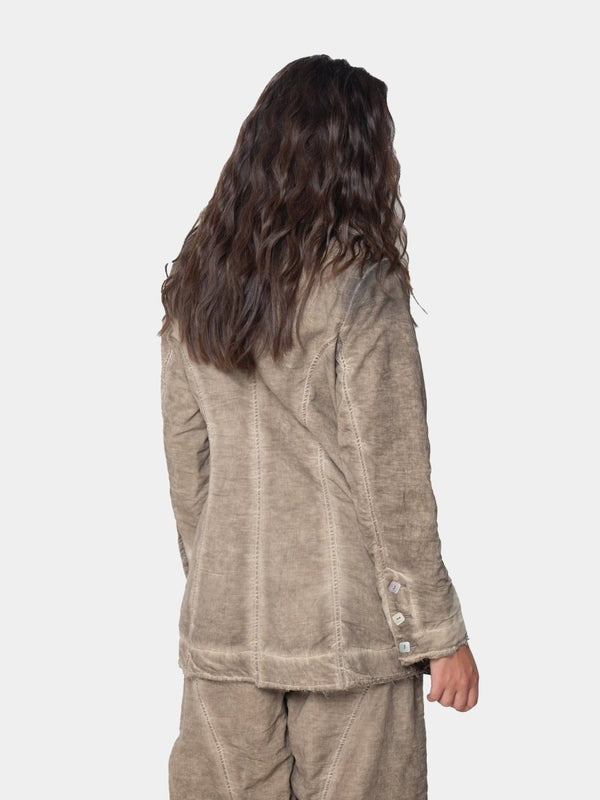 Baci Stonewash Shell Button Jacket Ice