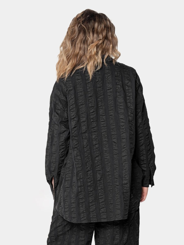 Baci Striped Long Sleeve Shirt Black