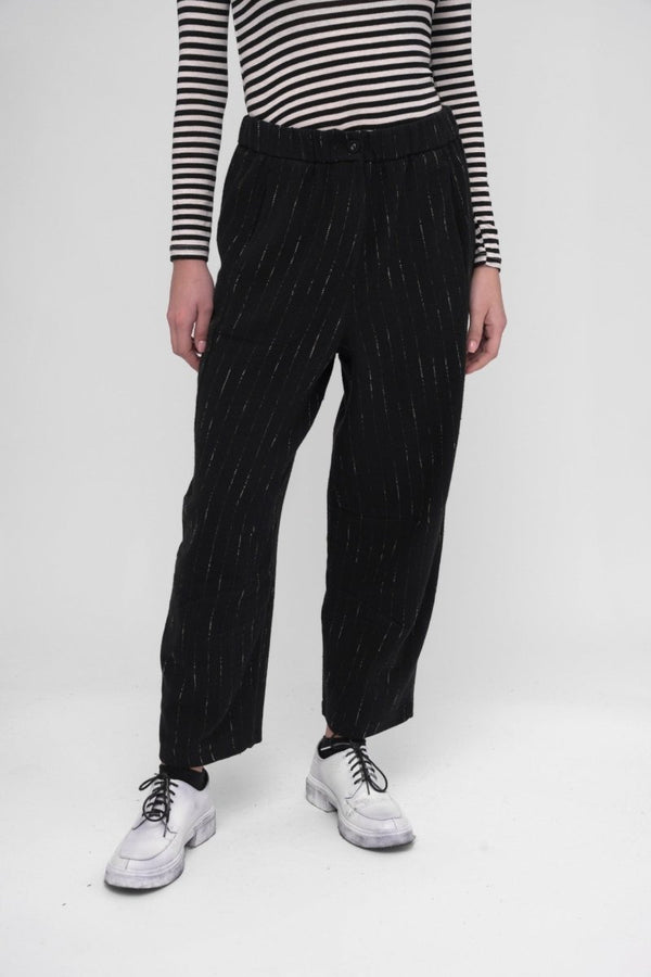 baci Striped Wide Leg Pant Black