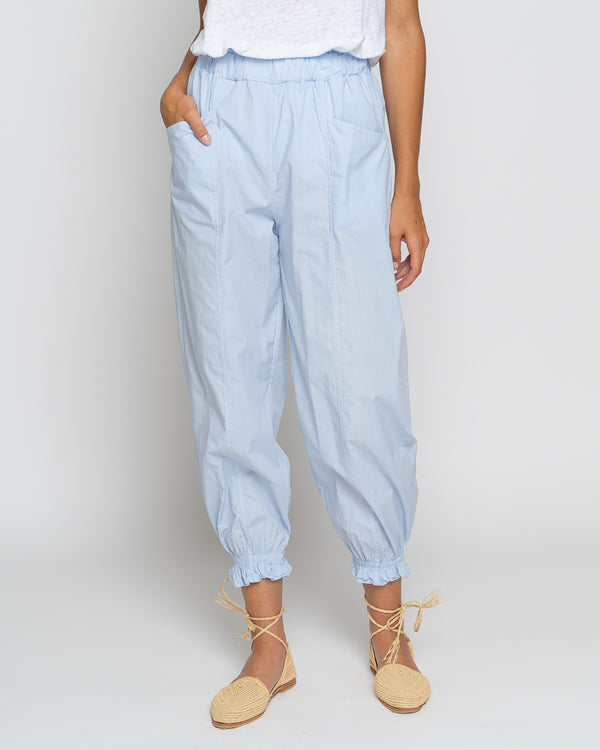 Baci Summer Scrunched Drawstring Sweatpant Camel