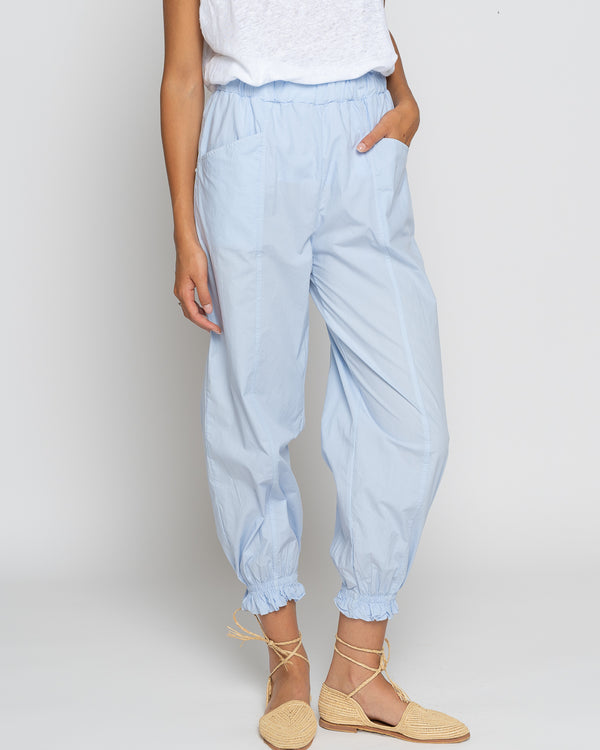 baci Summer Scrunched Drawstring Sweatpant Camel