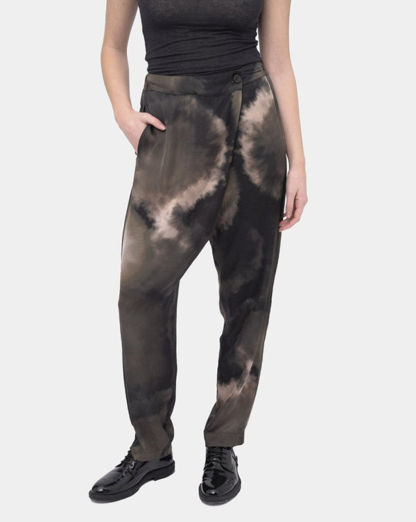 baci Tie-Dye Elastic Waist Pant Multi Brown