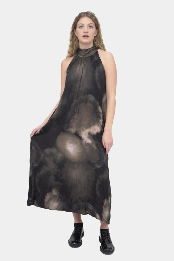 Baci Tie-Dye Long Tank Dress Multi Brown