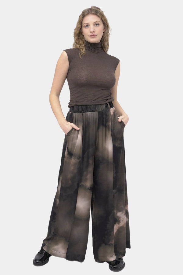 Baci Tie-Dye Maxi Pants Multi Brown