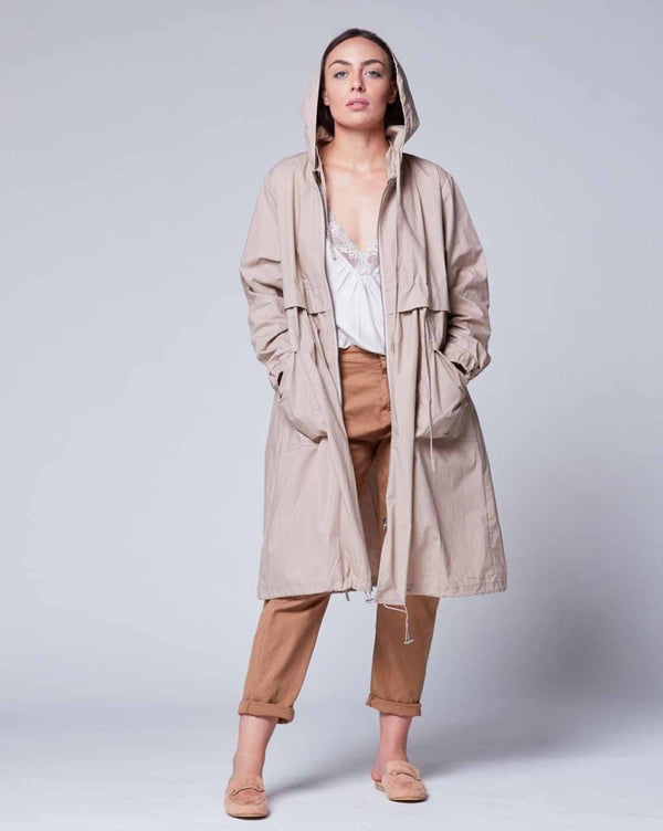 Baci Tiered Anorak Jacket Beige