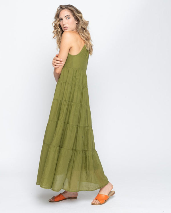 Baci Tiered String Tank Dress Corn