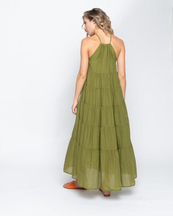 Baci Tiered String Tank Dress Corn