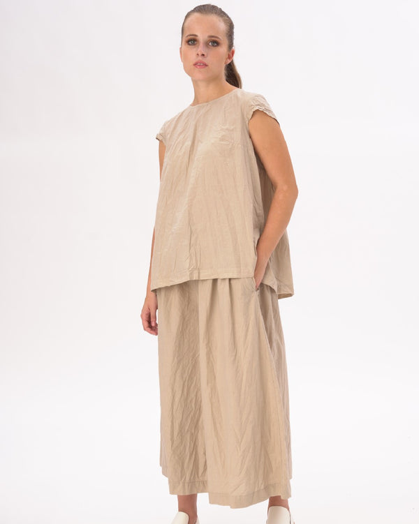 Baci Tiered Waist Ruffled Organic Shirt Black