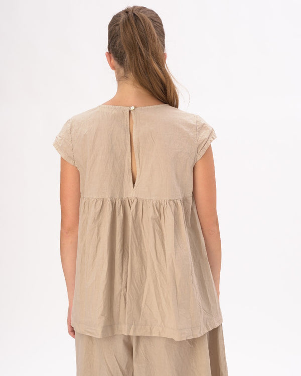 Baci Tiered Waist Ruffled Organic Shirt Black