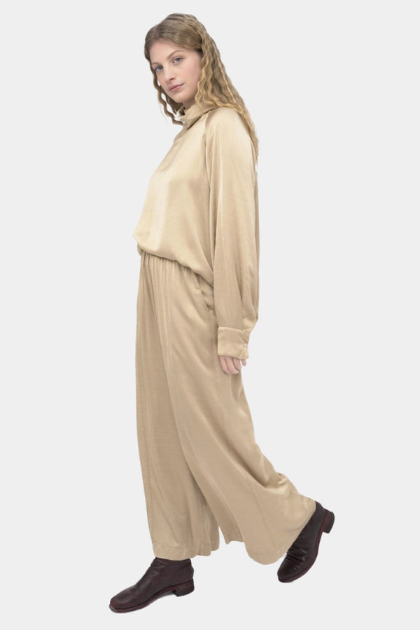 Baci Turtleneck Button Up Top Black