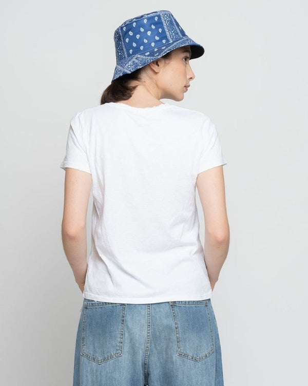 Baci V-Neck Pocket Tee Black