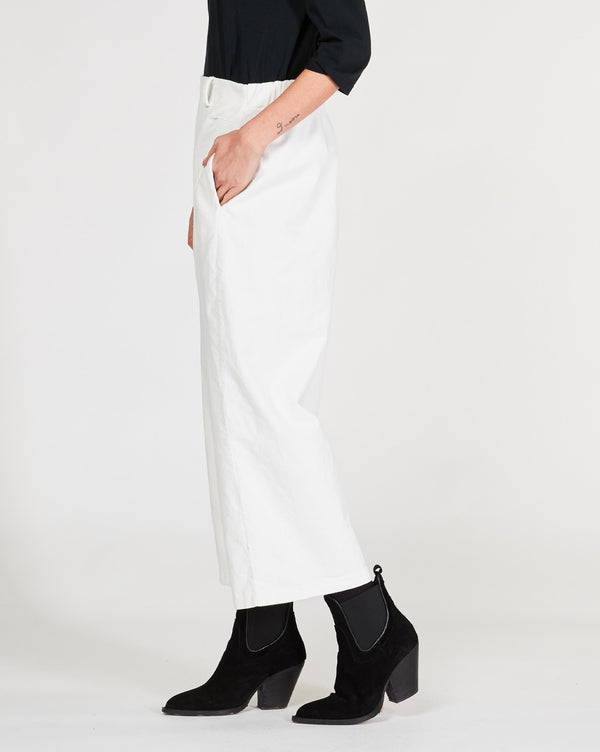 Baci Wide Leg Slant Pocket Trousers Beige