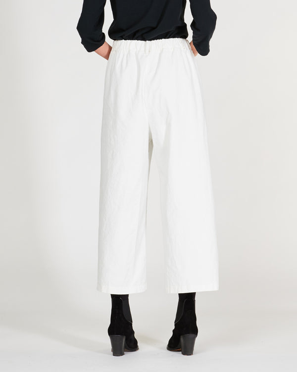 Baci Wide Leg Slant Pocket Trousers Beige