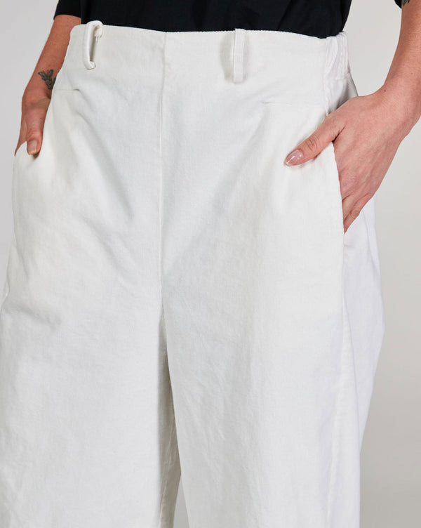 Baci Wide Leg Slant Pocket Trousers Beige