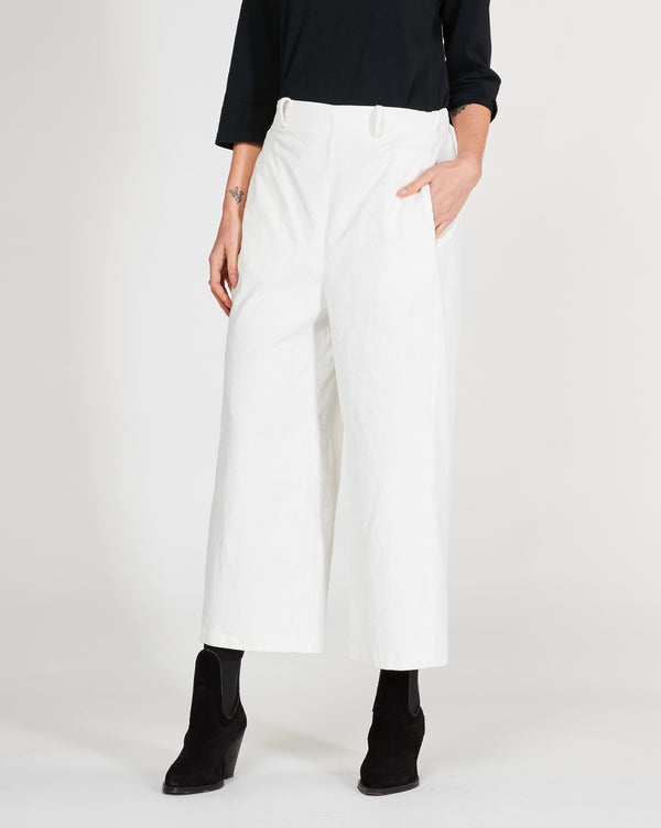 baci Wide Leg Slant Pocket Trousers Beige