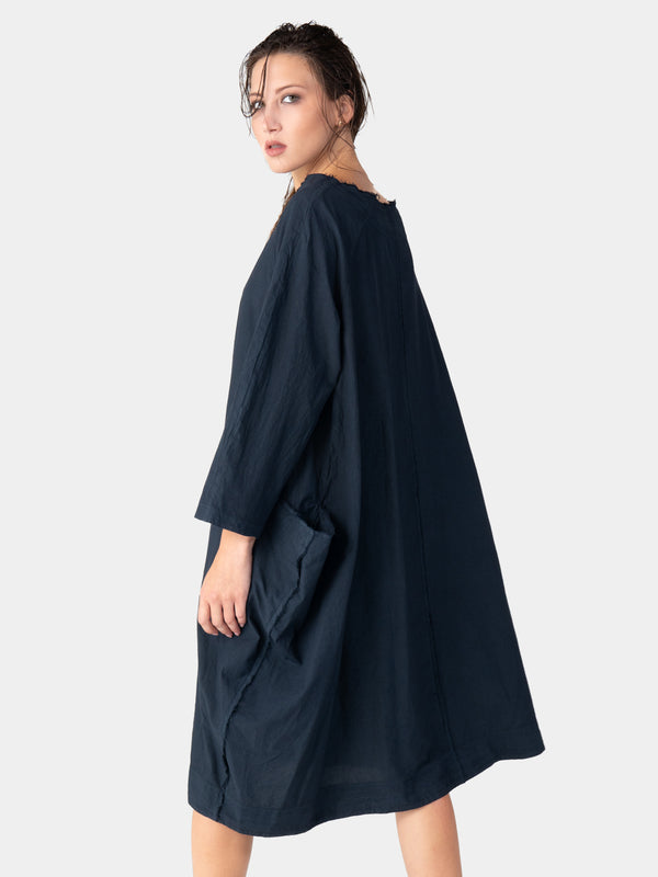 Baci Boat Neck Front Seam Organic Cotton Dress Cappuccino