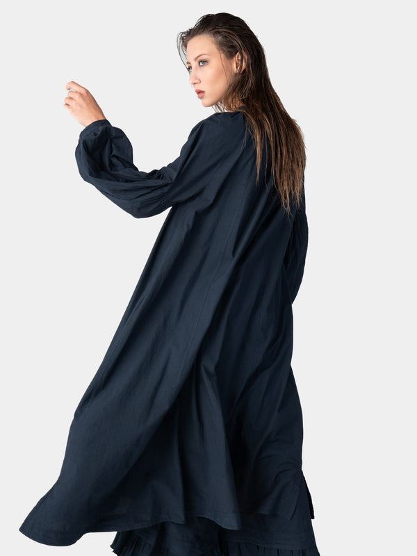 Baci Drop Shoulder Balloon Sleeve Maxi Dress Cappuccino